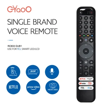 Nieuwe RC 833 GUB1 Voice Afstandsbediening Geschikt Voor TCL QLED Smart TV 50 55 65 75C645 P745 C745 C845