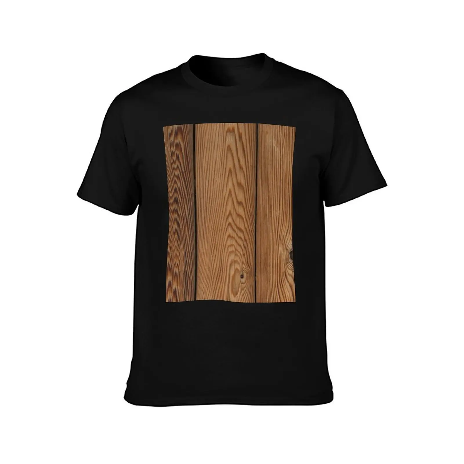 Wood Grain T-Shirt Basic Daily Outfit Short Sleeve Tee T-Shirt