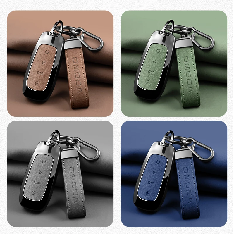 Zinc Alloy Car Key Case Cover Shell Holder for Chery Omoda 7 C7 shs phev 2026 2025 Protection Key Bag Keychain Car Accessories