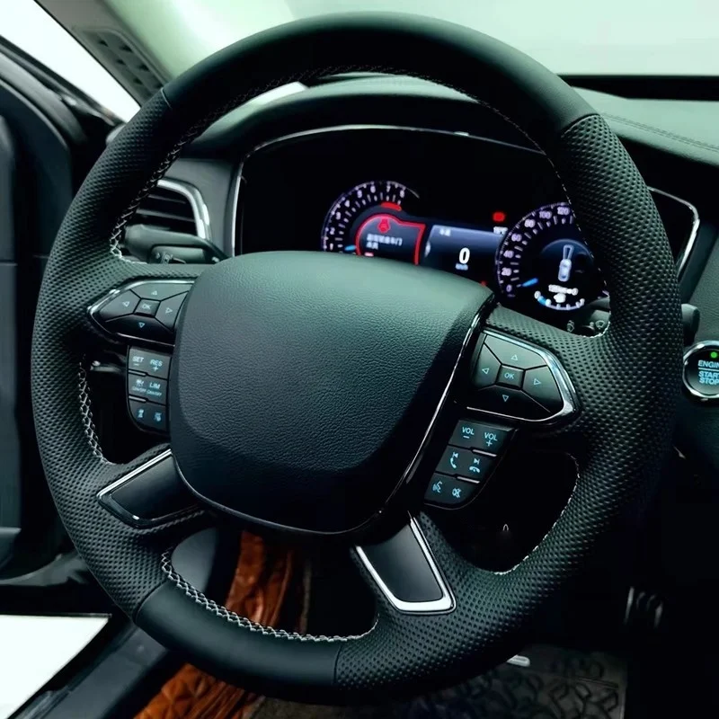 

Car Steering Wheel Cover For Ford Taurus 2015-2019 DIY Car Accessories Interiors Customized Original Steering Wheel Braid