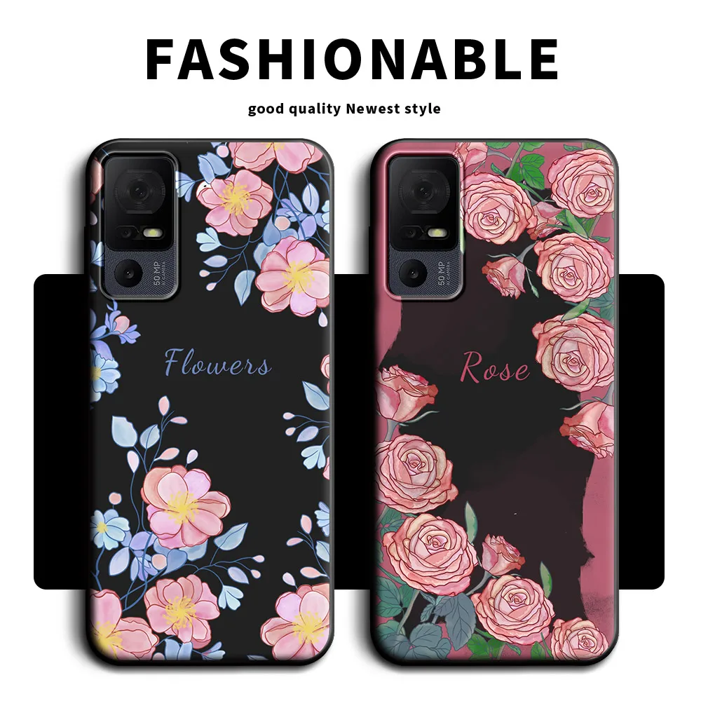 For Lively Jitterbug Smart4 Case Soft Silicone TPU Flower Butterfly Couple Style Phone Case For Jitterbug Smart 4 Back Cover