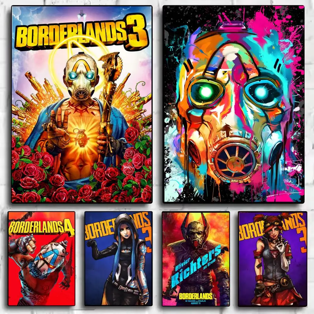 Game B-Borderlands Poster Wall Art Poster Print Decorative Artwork for Bedroom Living Room Office Home Decoration
