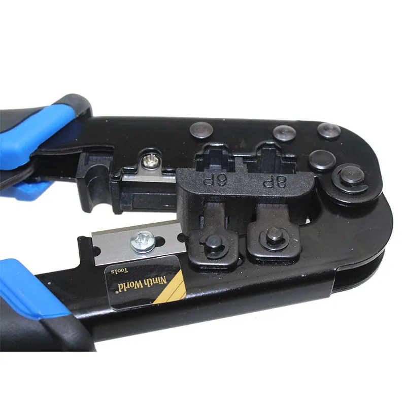 Kualitas Tinggi Modular Jaringan Telekomunikasi Cable Crimping Tool Ratchet Crimping Tool, Cocok untuk 4P 6P 8P RJ-11/12 RJ-45