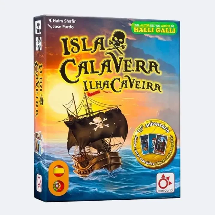 Isla Calavera | Juego de Cartas Familiar con temática de Pirata | Para 2 a 5 jugadores | Recomendado 8+ años | Juegos Mercurio