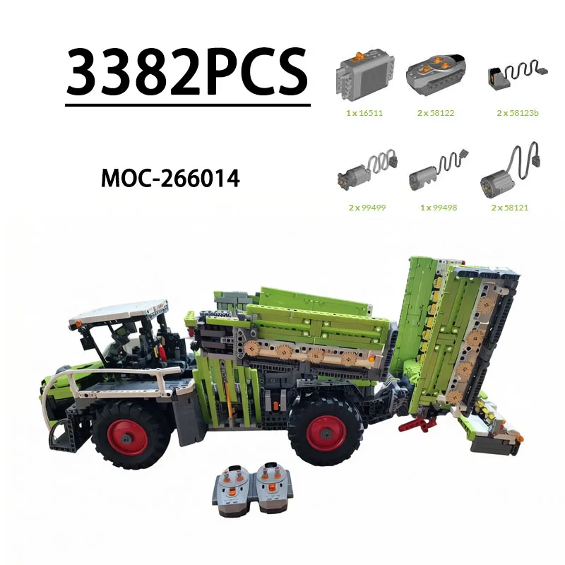 MOC-266014 Building Block Agricultural Lawn Mower Model, 3382 Pieces, Educational Puzzle New Toy Gift for Birthday and Christmas