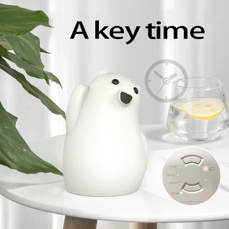 Veilleuse LED mignonne pour chambre d'enfant, lampe de pépinière, ours, tout-petit, bébé, filles, garçons, cadeau pour enfants
