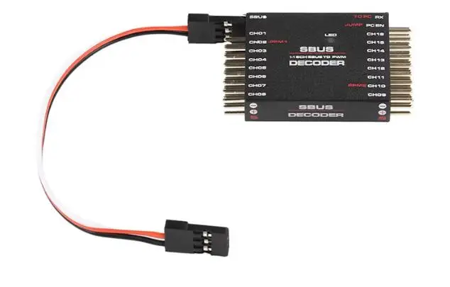 SBUS Decoder Converter for RC Models - Convert SBUS to 16CH PWM / 2CH PPM Signal for FUTABA Jumper JR radiomaster Receiver DIY