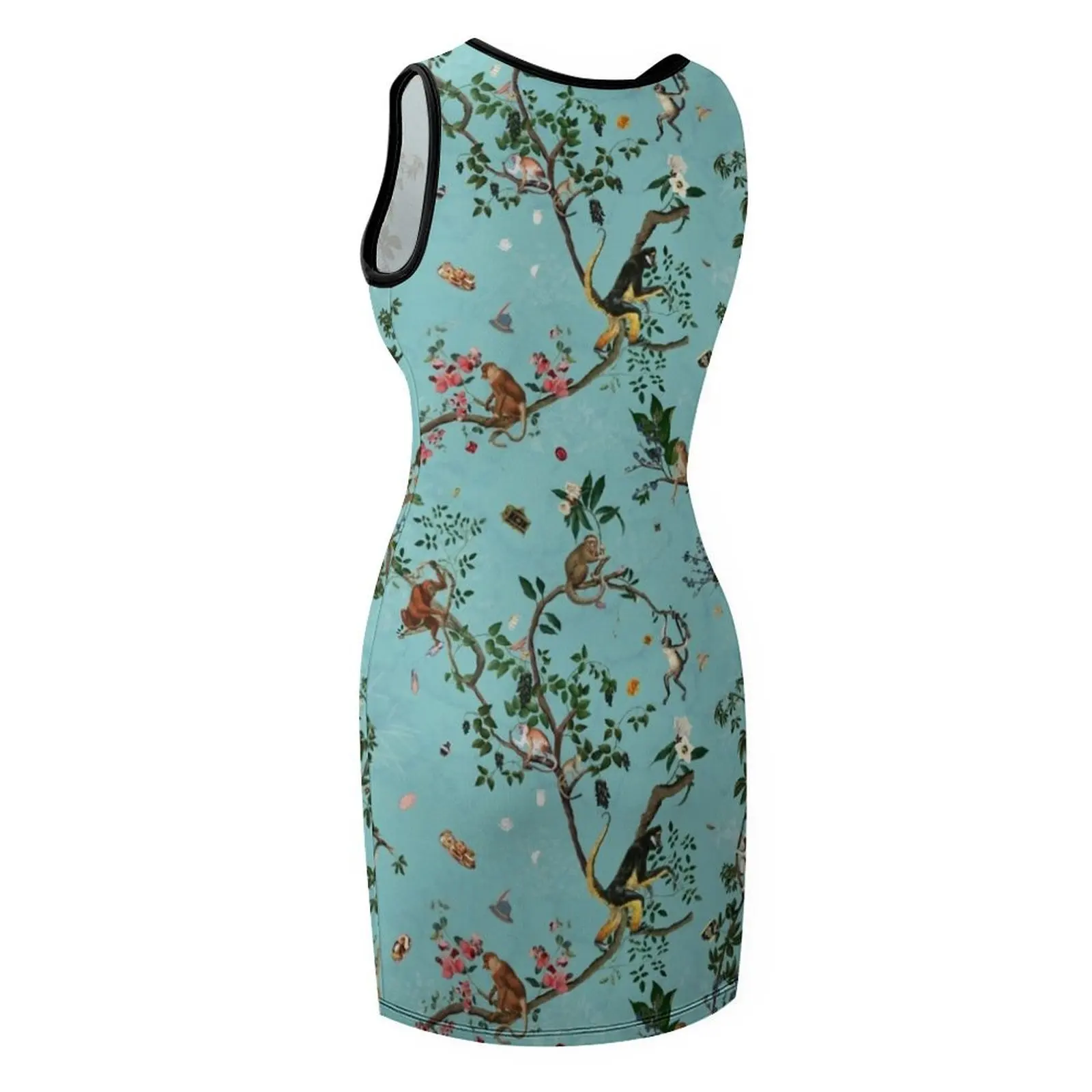 Monkey World Aqua Sleeveless Sundress women's summer clothing 2025 Woman fashion evening dresses women dresses for prom