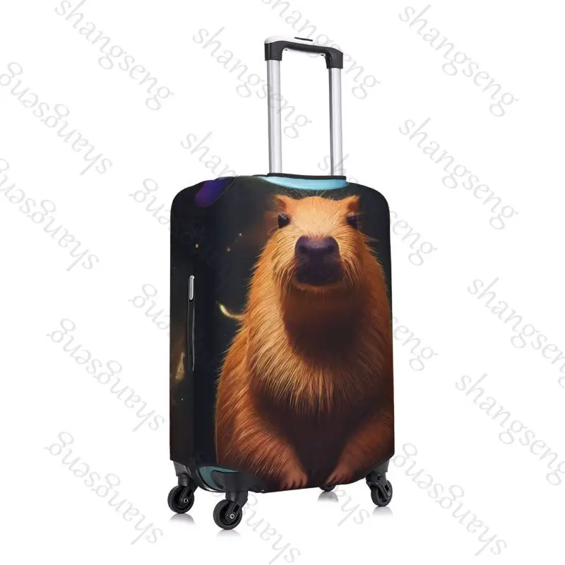 Funny Capybara Print Travel suitcase protective case, suitcase cover, elastic protection, washable Luggage cover, 18-32 in