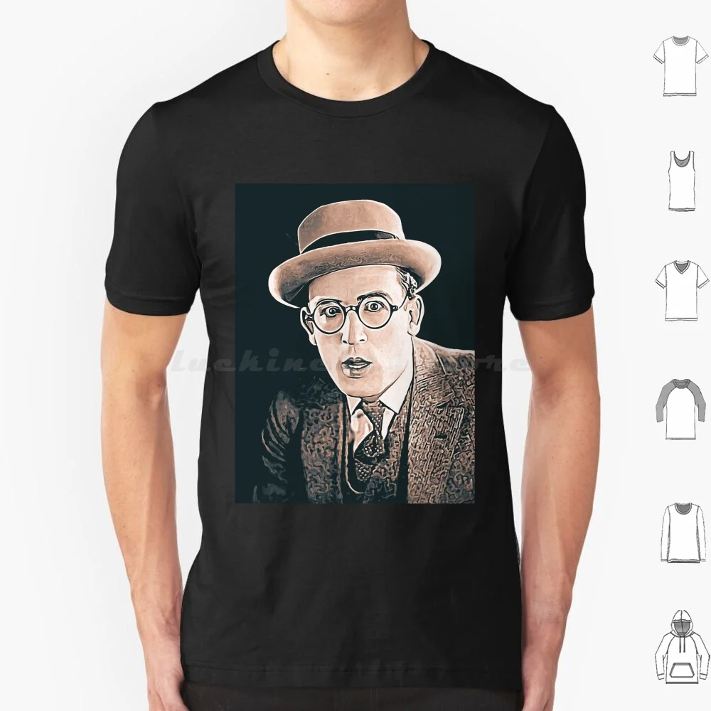 Harold Lloyd Art-Vintage Painting-D51 T Shirt Cotton Men Women DIY Print Harold Lloyd Art Harold Lloyd Portrait Harold Lloyd