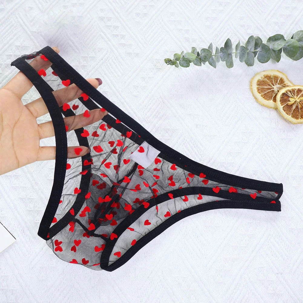

See Through Thong Breathable Briefs Casual Wear Stylish Underwear Thin Fabric Underwear Comfortable Fit For Daily Wear