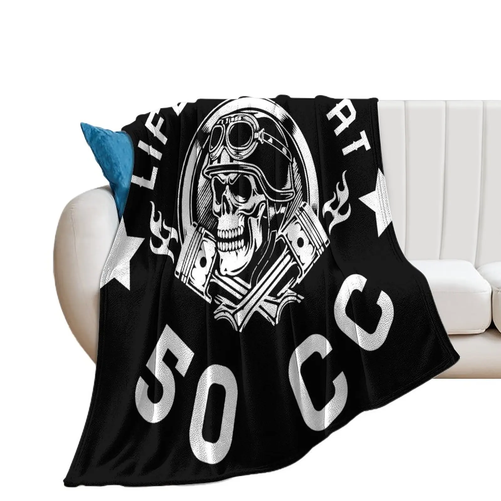 Life Begins At 50 CC Scooter Throw Blanket Vintage Flannels Summer Beddings for winter Blankets