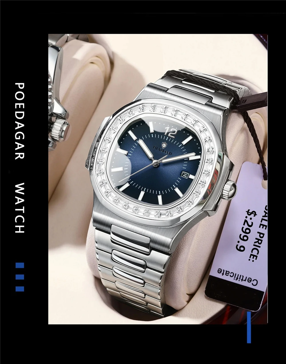 

New Simple Digital Full Diamond Watch For Man Gifts Fashion Quartz Wristwatches Mens Automatic Watches Man Clock Tudo Por 1 Real