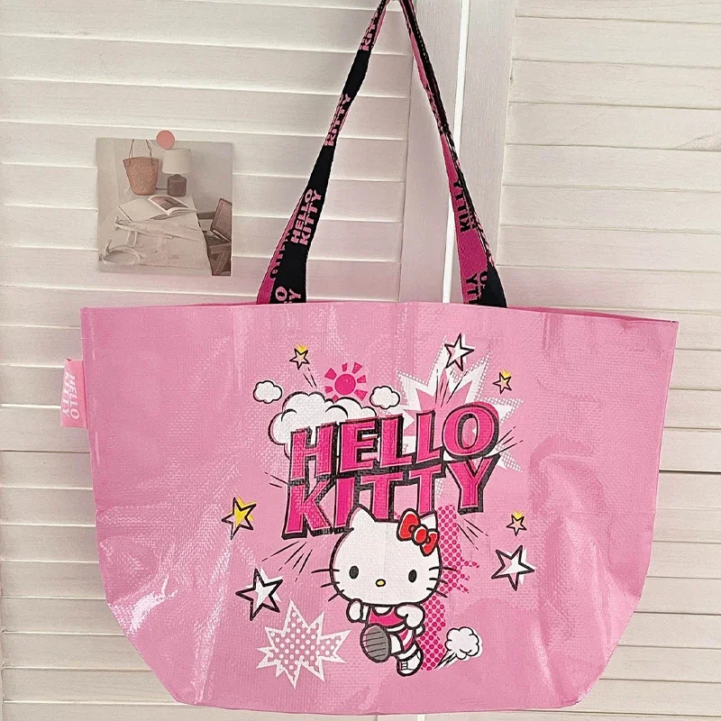 حقيبة هالو كيتي كروس بودي لطيفة كورومي قابلة للطي حقائب تسوق محمولة حقيبة كتف كاواي حقائب جديدة للمرأة #5