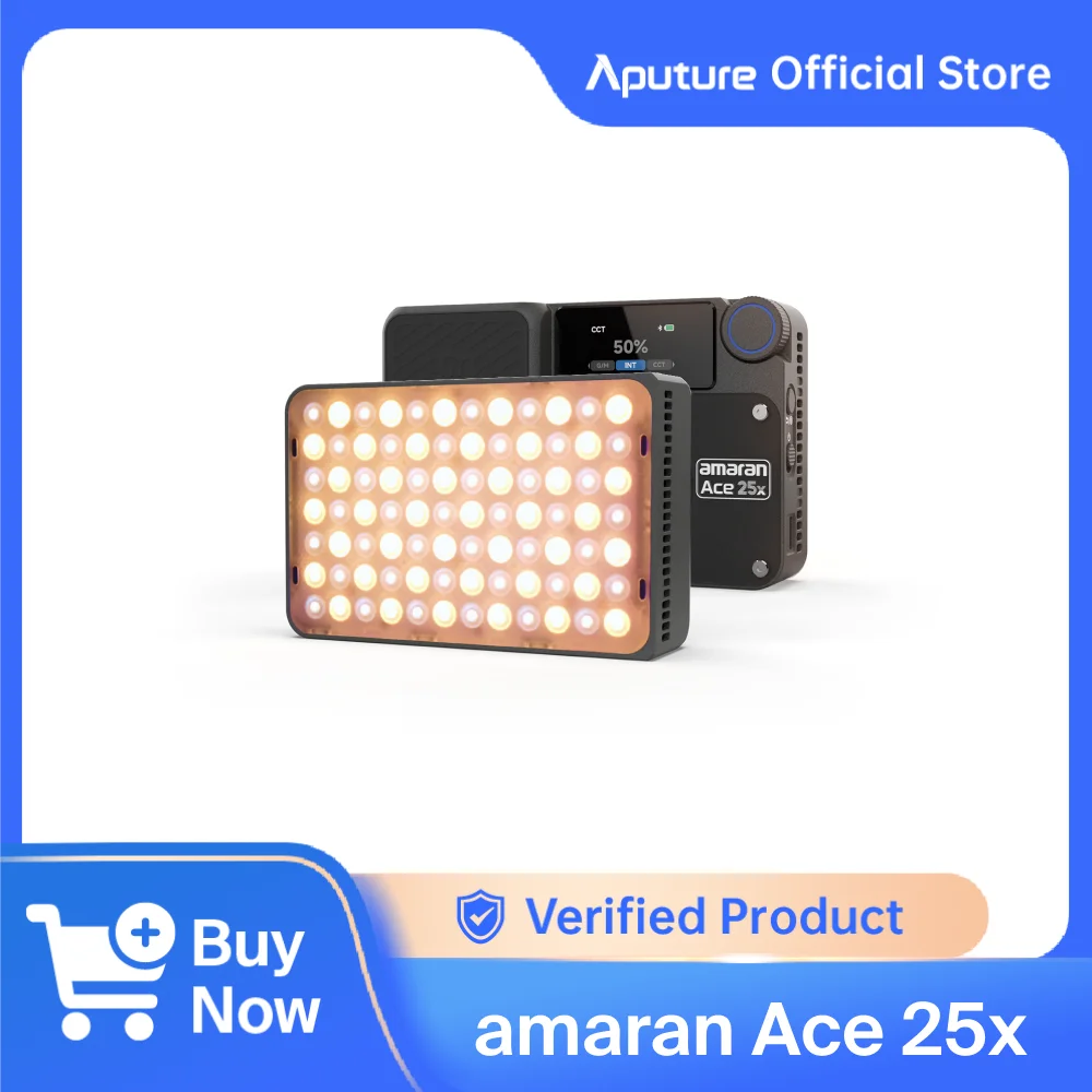 Комплект amaran Ace 25x Портативный двухцветный мини-светильник для камеры 2700-6500K Односекундная настройка с замком amaran Ace от Aputure
