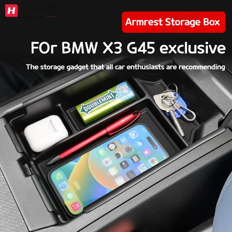 

Автомобильный подлокотник, ящик для хранения, бардачок для BMW X3 G45 5 серии G60 2025, украшение, модификация для стайлинга, аксессуары для станций