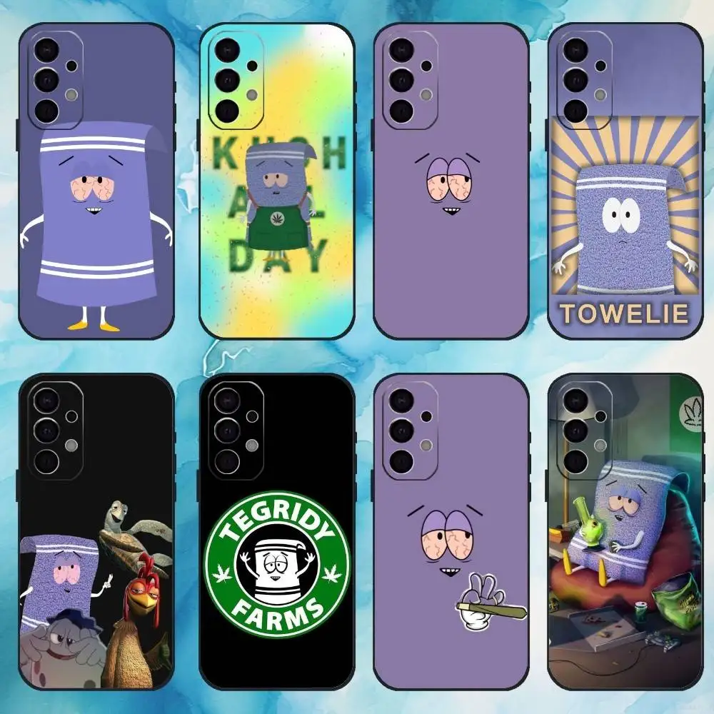 

S-South Park T-Towelie Phone Case For Samsung S25,S24,S21,S22,S23,S30,Ultra,S20,Plus,Fe,Lite,Note,10,9,5G Black Cover