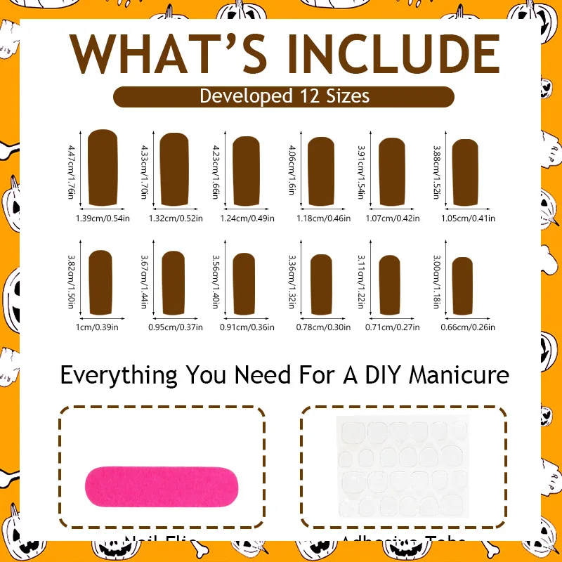 24 stuks lange doodskist nep nageltips Halloween spinnenwebprint druk op nagel draagbaar afneembaar Europese gotische punk kunstnagels