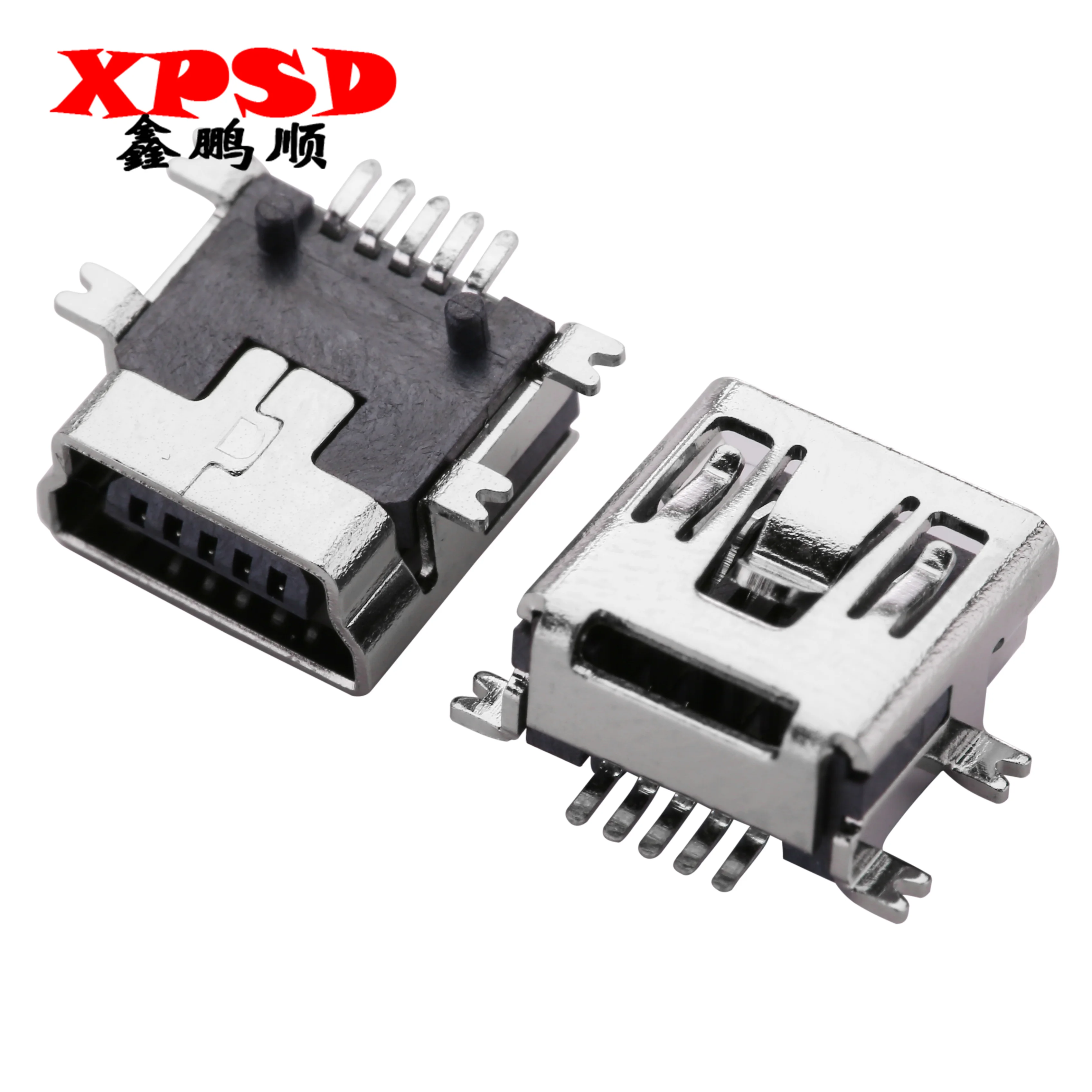 Mini USB SMD SMT 4Pin 5Pin Female Mini B Socket Connector Plug Straight SMT SMD DIP Jack Connector Plug-in