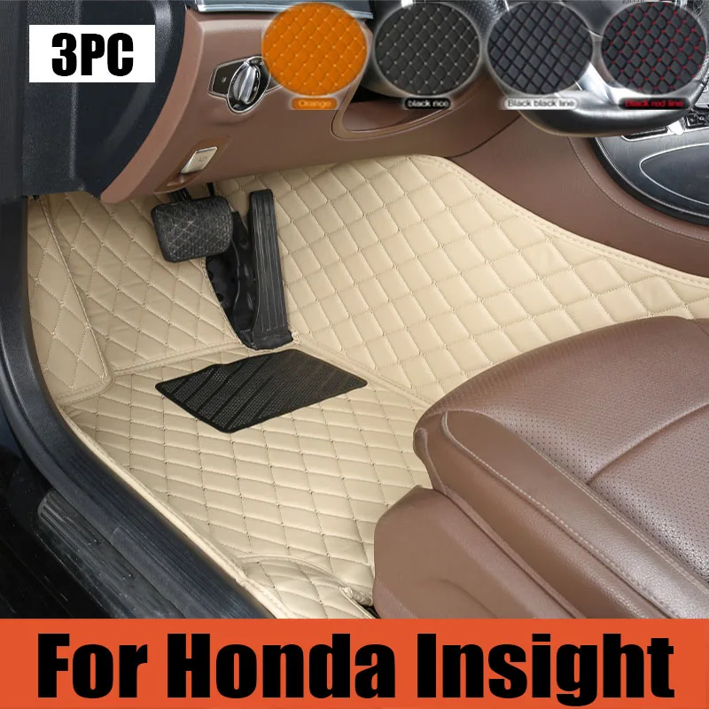 

Car Floor Mats For Honda Insight ZE2 ZE3 2010~2014 Auto Foot Pads Mat Luxury Leather Carpet Rugs Interior Parts Car trunk mat