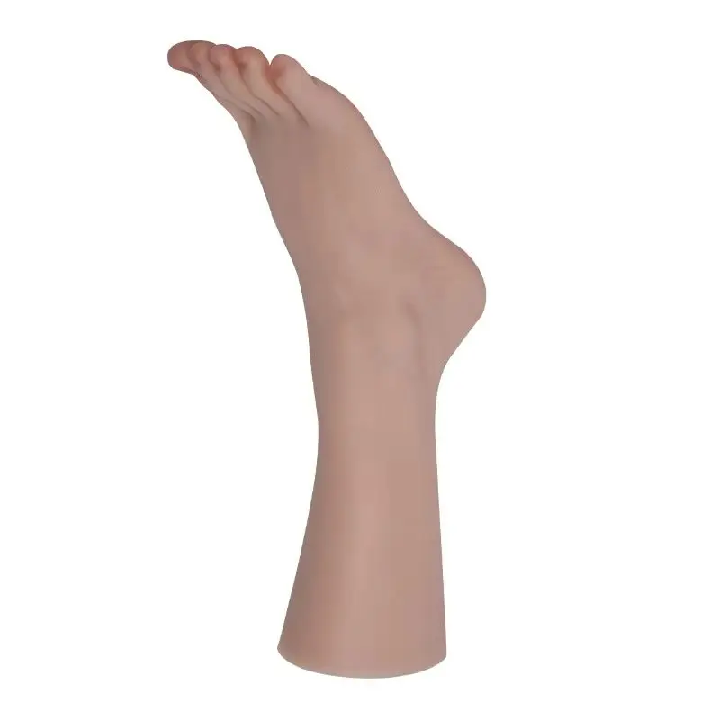 1pc Female Silicone Foot Model High Simulation Nail Practice Mannequin Feet Fetish For Footjob Shoes Sock Display TGT3906