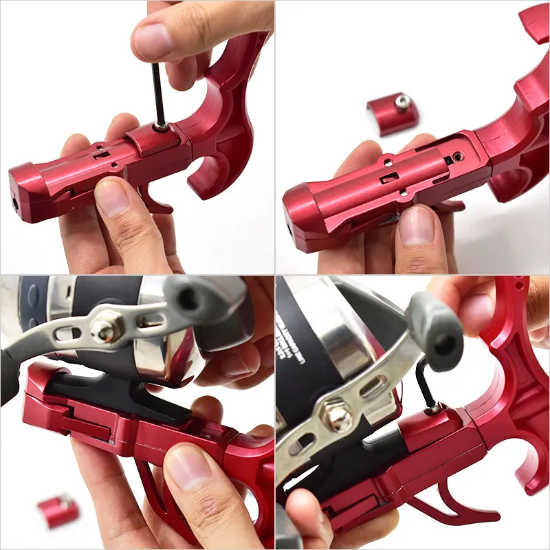 Aluminum Fishing Dart Release Device + Resin Grip Slingshot Shooting Accessories Outdoor Fish Shooting Fishing Reel Accessories