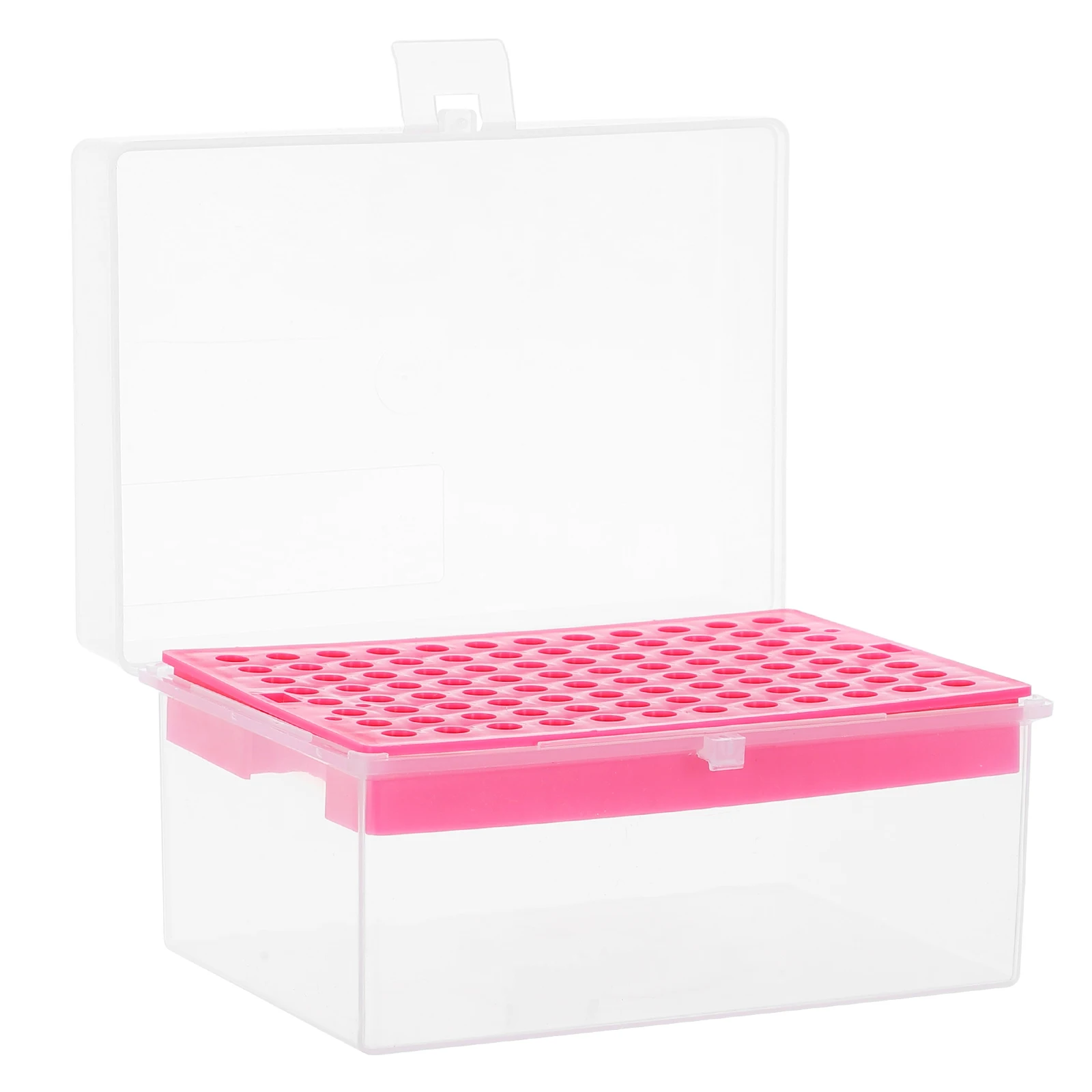 

Plastic Pipette Tips Box 96 Well Laboratory Pipettor Tip Holder Storage Box Transparent Lid Durable Organization