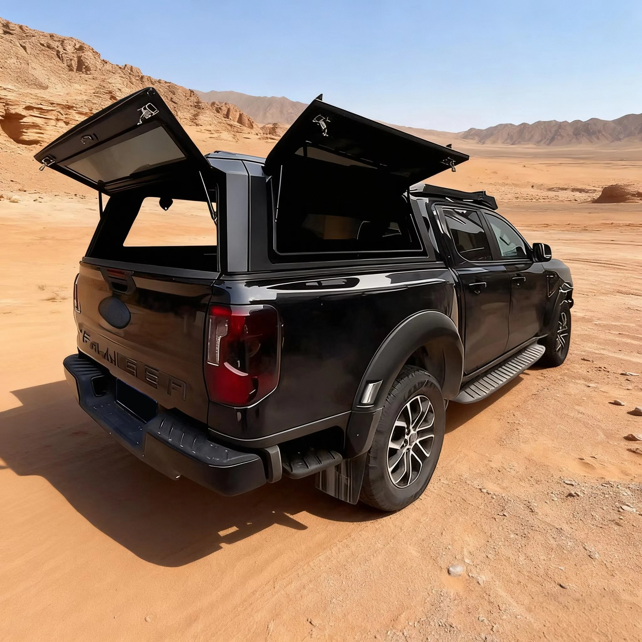 

Wholesale Hardtop Black Aluminum Alloy Waterproof Camper Pickup Truck Canopy No-Drilling Installation for FORD F150 RANGER MAZDA