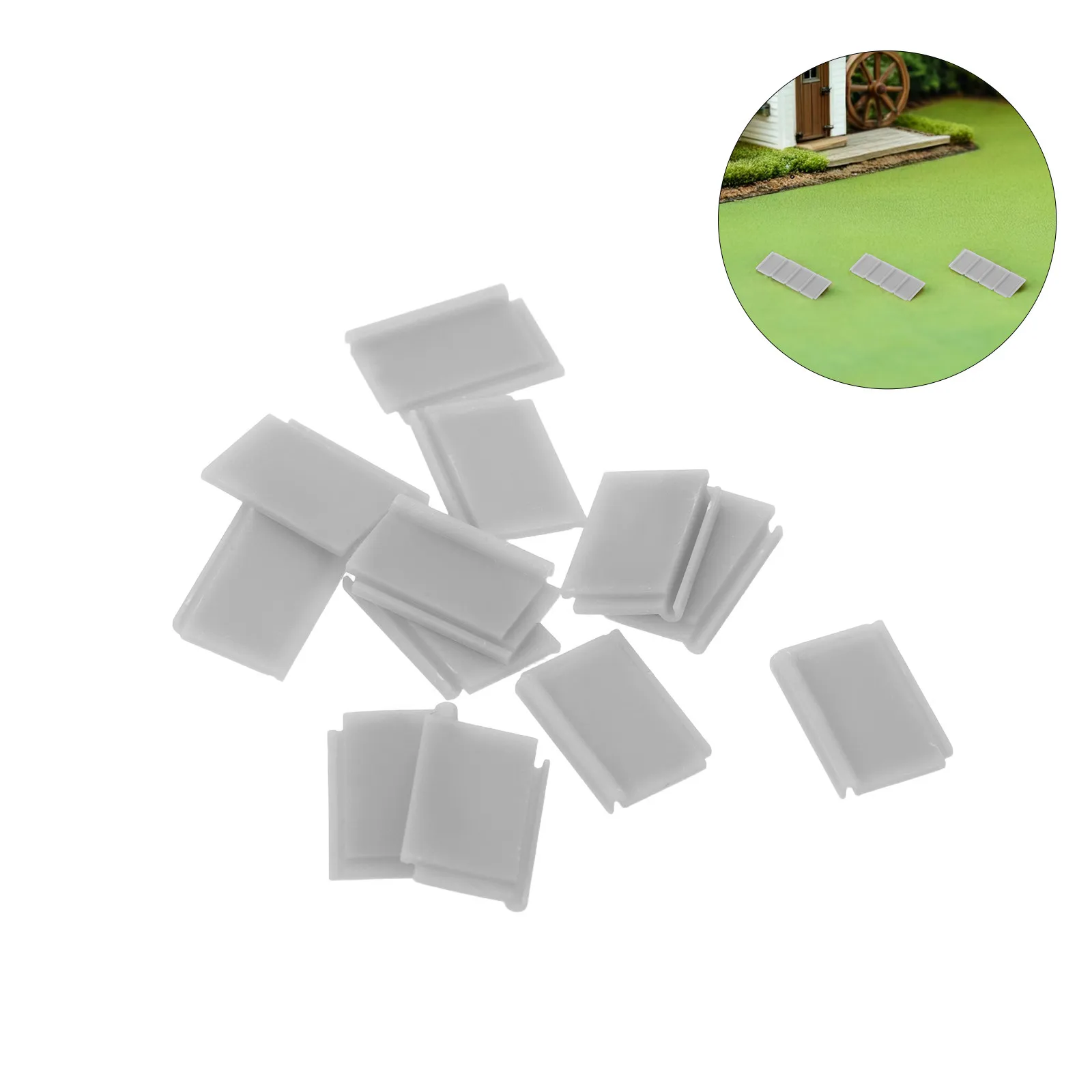 

108Pcs Realistic Miniature Roof Tiles 1:35 Ratio Sturdy Plastic Micro Building Tiles for Dollhouse Roof DIY Craft Sand Table