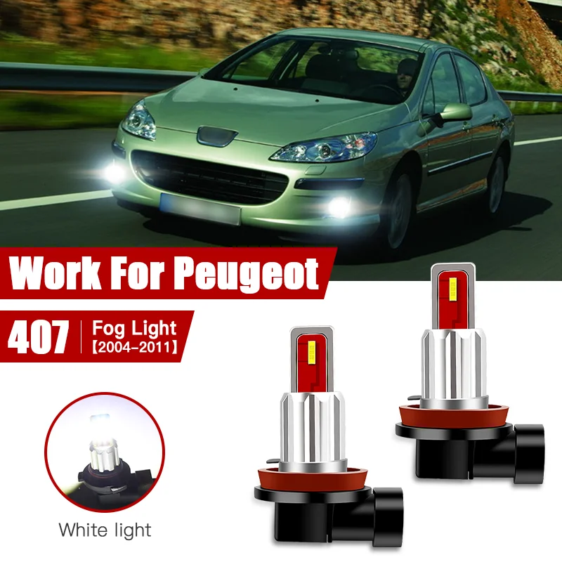 

2pcs Led Car Fog Lamp for Peugeo 407 2004 2005 2006 2007 2008-2011 H11/H8 Front Fog Light Bulb Car Accessories Canbus 12V/35W