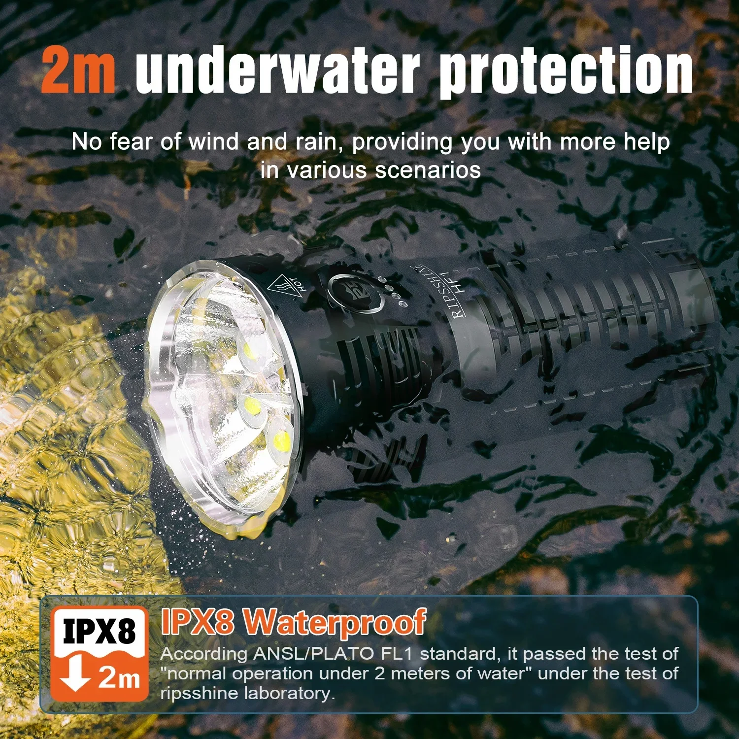 Super Bright Rechargeable LED Flashlights 20000LM 6pcs LED Torch Light with 46950 Battery for Hunting Searching Camping