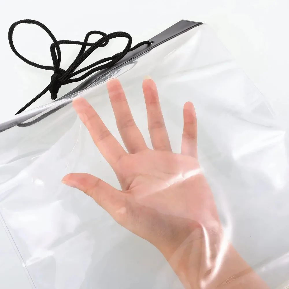 Image of 1 Stück Wasserdichte PVC-Kartenhülle Transparenter Dokumentenhalter Tragbare Outdoor-Camping-Reißverschlusstasche Schreibwaren-Organizer