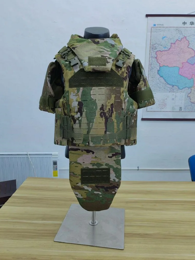 Bulletproof Vest NIJ IIIA Body Armor Full Protection FG Camouflage Stops9mm&.44 Mag Tactical Plate Carrier for Safe Self Defense
