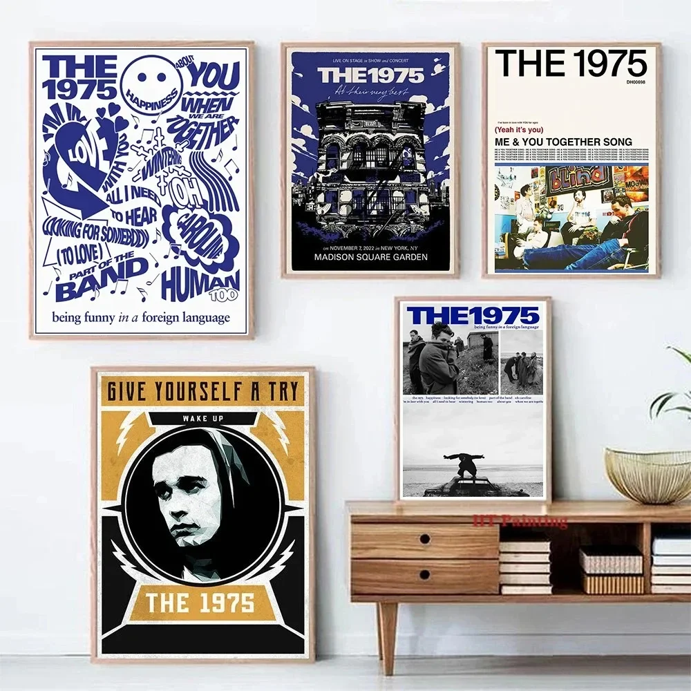 Canvas Painting Wall Art Pictures The 1975 Being Funny in a Foreign Language New Music Album Band Poster Home Decor Fans Gift