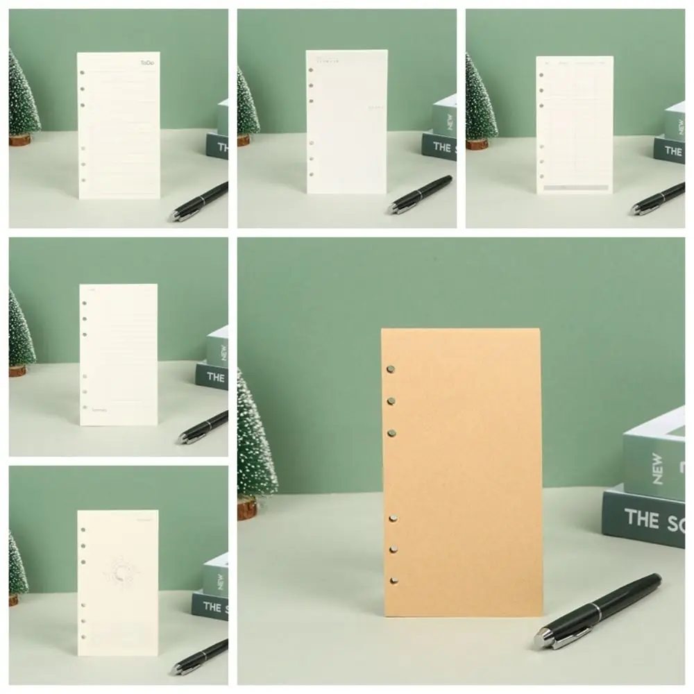 45Sheet Loose-Leaf Notebook Refill Paper Refill Spiral Binder Line Grid A5 A6 A7 Inner Refill Paper Paper Stationery