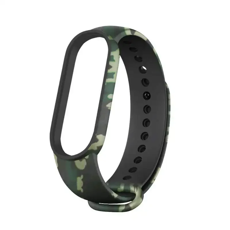 Fashion Camouflage Strap for Mi Band 3 4 5 6 Bracelet Silicone Band for Xiaomi Mi Band 3 4 Replacement Wristband for Miband 5 6