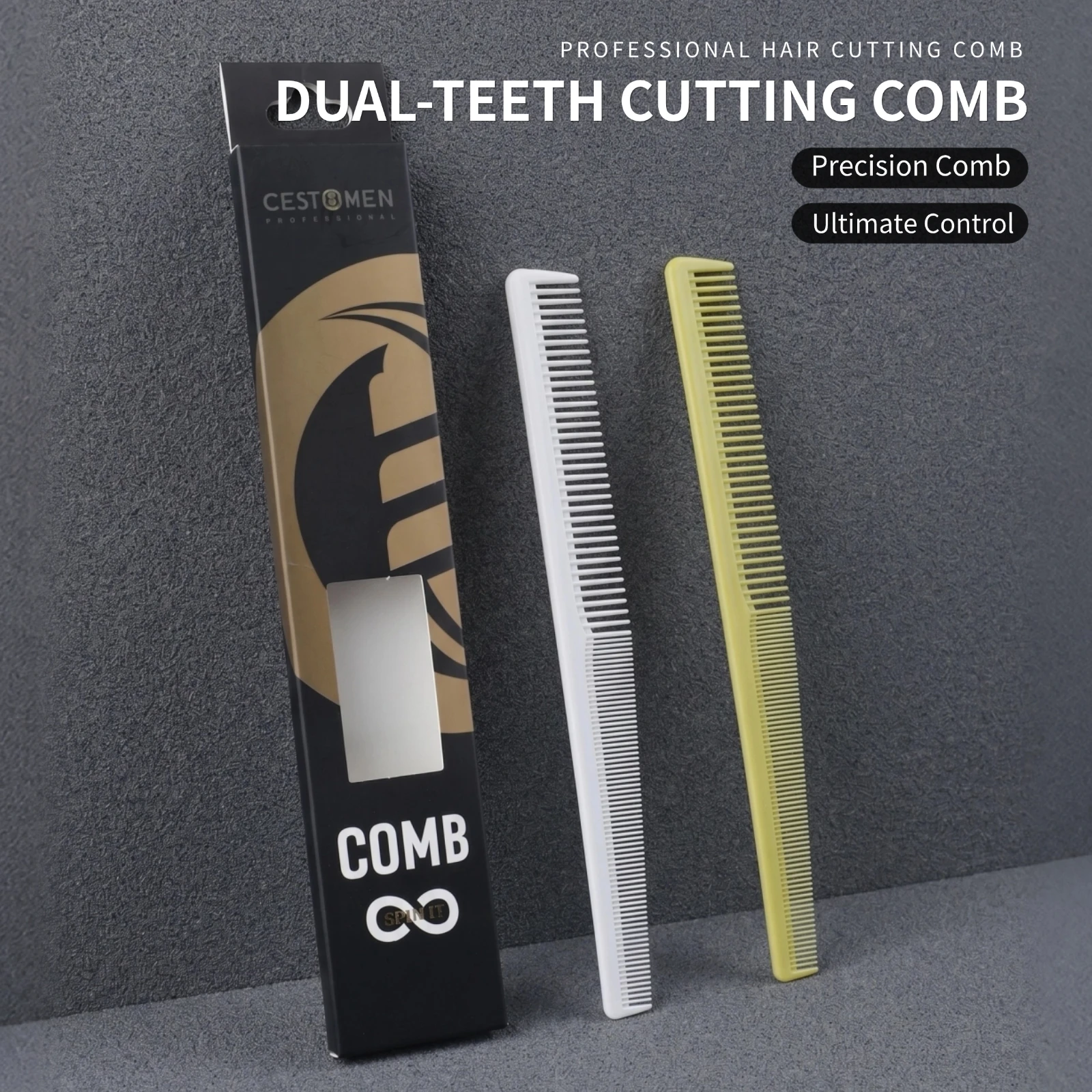 1/2/5PCS Set Hair Comb Barber Anti Static Double Tooth Hair 