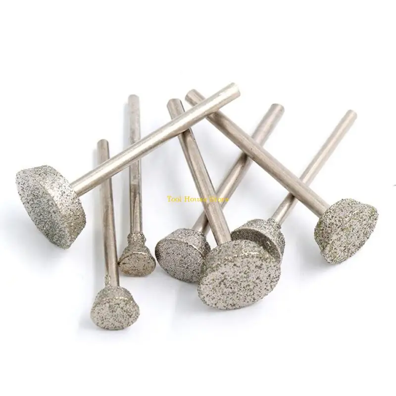 

10Pcs Grinding Bit Abrasive Head for Die Grinder Gemstones Rotary Tool