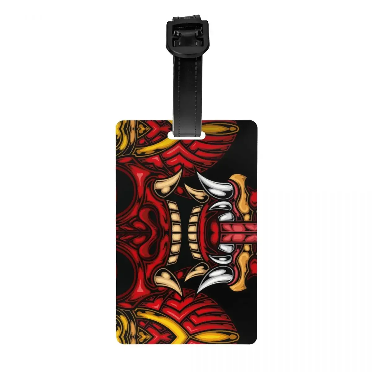 Hannya Barong Luggage Tag for Suitcases Fashion Japanese Samurai Demon Oni Baggage Tags Privacy Cover ID Label