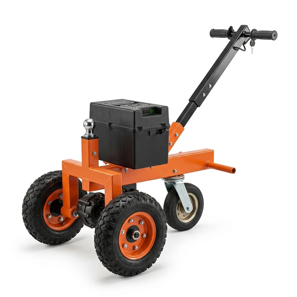 Electric Caravan Mover Dolly, 1300kg 500w 24v Trailer Tug, Adjustable Height Hitch, 3-Wheel Power Mover for RV, Camping Trip