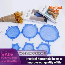 Silicone lid Fresh Keeping Cover Fresh Bowl Lid 6pcs Silicone Stretch Lids Reusable Food Storage Covers For Bowls Containers