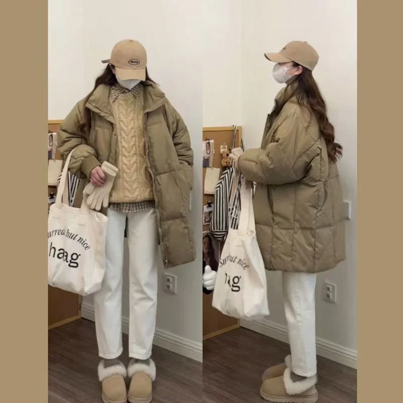 Down Cotton-padded Coat Women's Winter 2024 New Thick Korean Dongdaemun Cotton-padded Coat Women's Long Loose Cotton-padded Coat