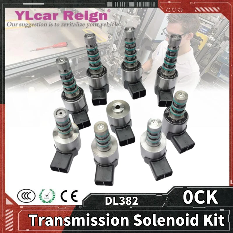 0CK DL382 9PCS/1Set Transmission Solenoid Kit For Audi Q5 A5 A6 A7 0CL 0CJ Gearbox Car Accessories