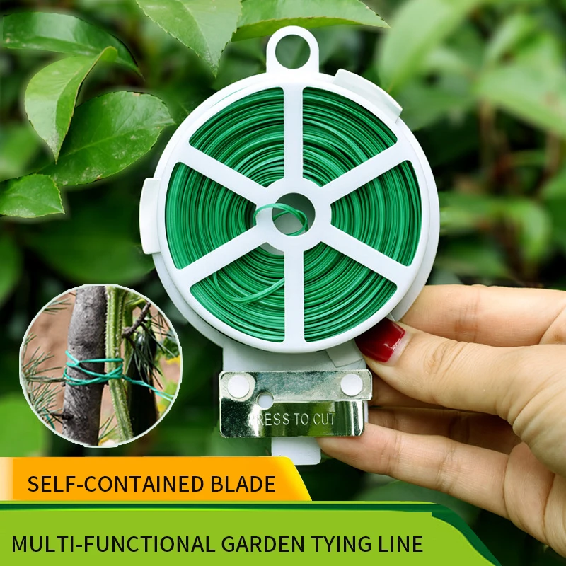 

Garden Twist Tie Reusable Green Plant Climbing Support Cable Holder Landscape Engineering Balcony Rack Garden Supplies