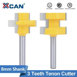 XCAN Router Bit 8mm Shank 2pcs Tongue Groove Assembles Cover Milling Cutter for Woodworking Tool Tenon Cutter