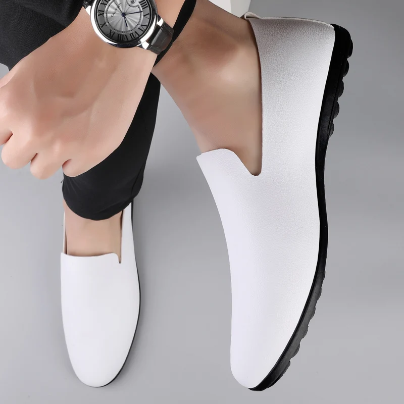 Daily casual men's leather shoes driving shoes new four-season general Doudou men's shoes outdoor lazy one-pedal men