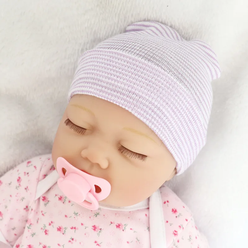 Gestreifte Strickmütze für Kinder, Kleinkinder, Herbst und Winter, warme Strickpullover, Mütze, Mütze, geeignet für 0–1 Jahre
