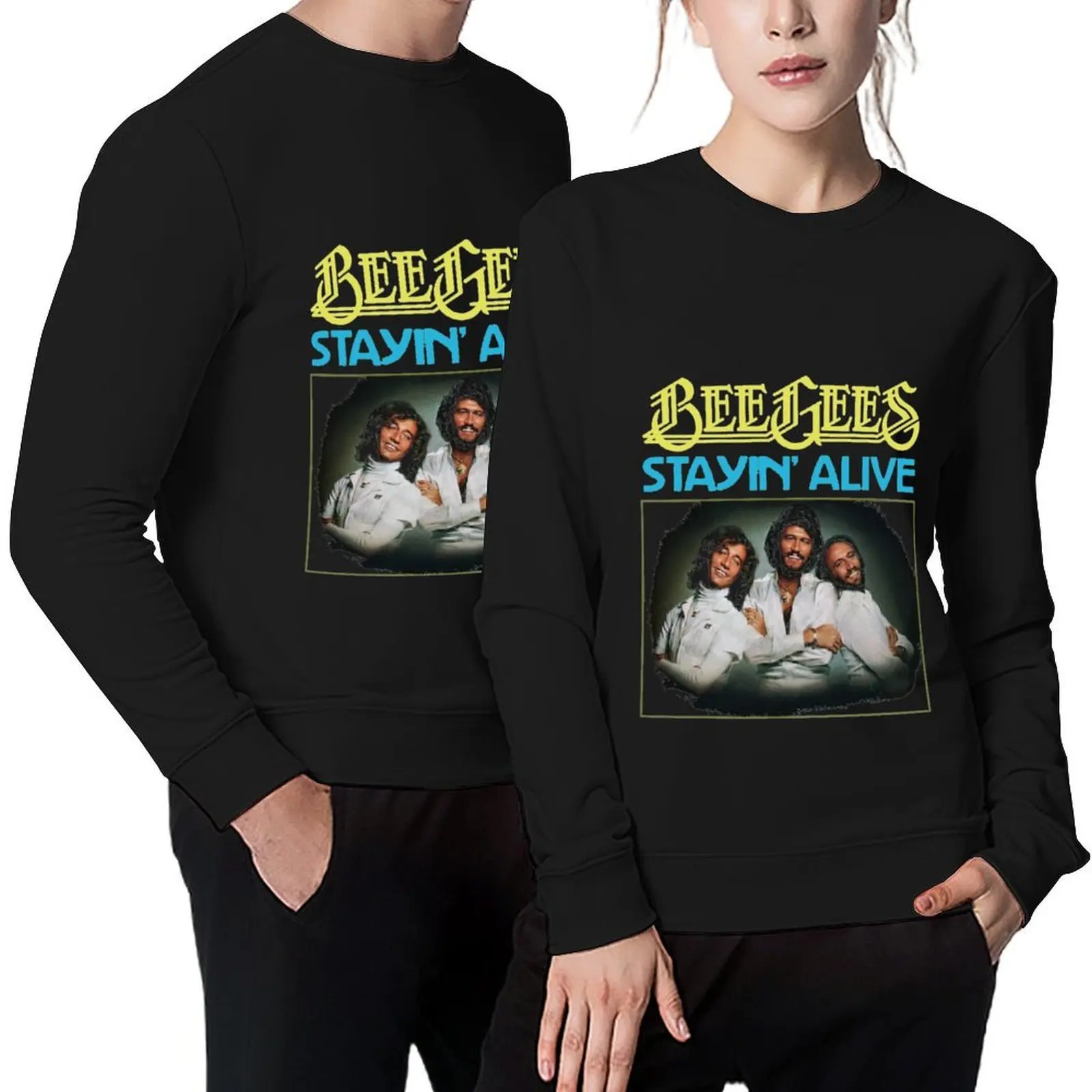 

Stayin Alive Bee Gees Band Gift For Men Women Pullover japanese style korean style clothes men wear new in sweatshirts