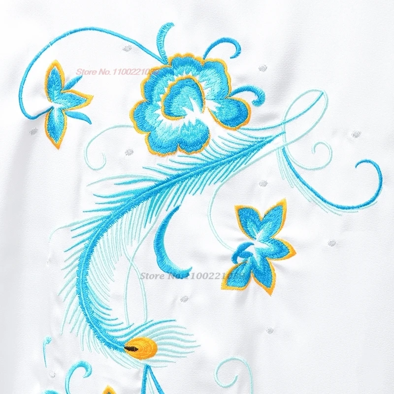 2026 chinese tai chi uniform wushu taiji morning exercise tops+pants set flower embroidery training exercise stage performance view 6