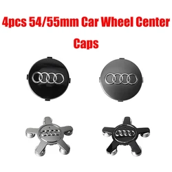 4Pcs Car Wheel Center Replace Cap Center Hub Cover Tires Rim Decoration Accessories For Audi A3 8P A4 B8 A6 C6 A5 Q5 A1 Q3 C7 8V
